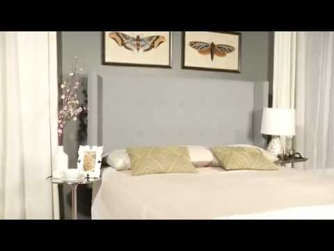 Sky Blue Headboard - Safavieh Damon Winged Headboard