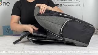 PZ16171 - USB Şarj Girişli, Laptop Bölmeli Promosyon Sırt Çantası – Lo