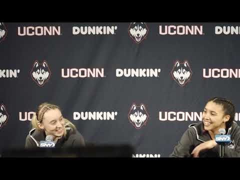 UConn WBB Postgame St John's: Paige Bueckers and Azzi Fudd