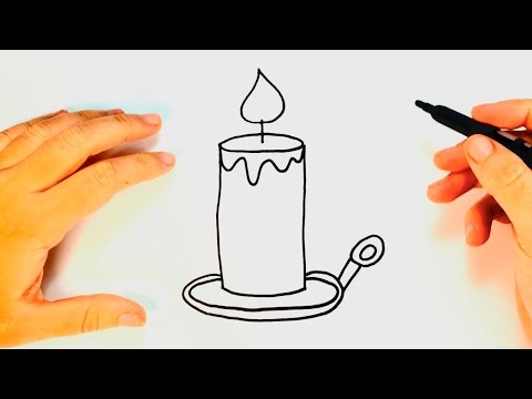 How to draw a Candle | Candle Easy Draw Tutorial - YouTube