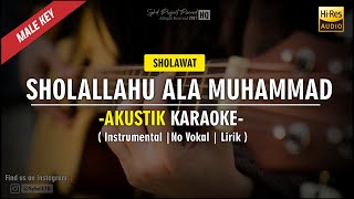 Download lagu Shollallahu 'Ala Muhammad - Sholawat Jibril ( Akustik Karaoke ) Instrumental | Lirik | HQ Audio mp3