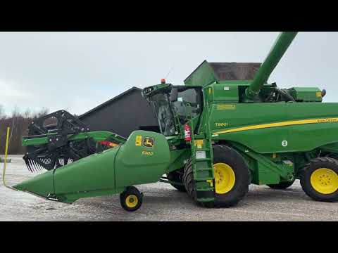 Video: John Deere T660i mejetærsker med 30fod draper skærebord 1