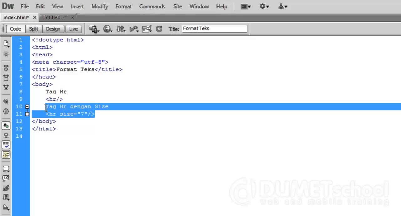 Memahami Penggunaan Tag HR pada HTML
