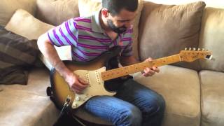Video thumbnail for Tmg Guitar Dover 2 Tone Hardtail Fender Deluxe Reverb by Petezoom