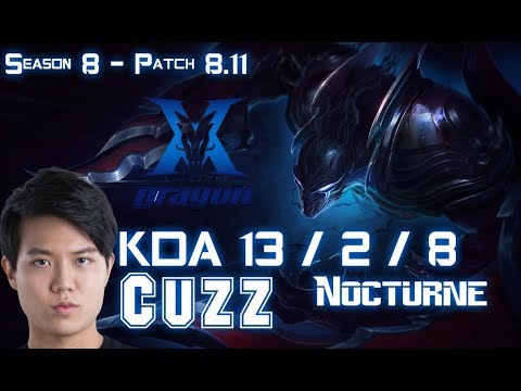 KZ Cuzz NOCTURNE vs XIN ZHAO Jungle - Patch 8.11 KR Ranked