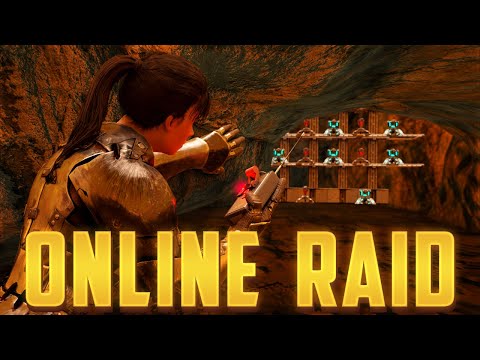 Online Raiding A Broken Crouch Cave - ARK