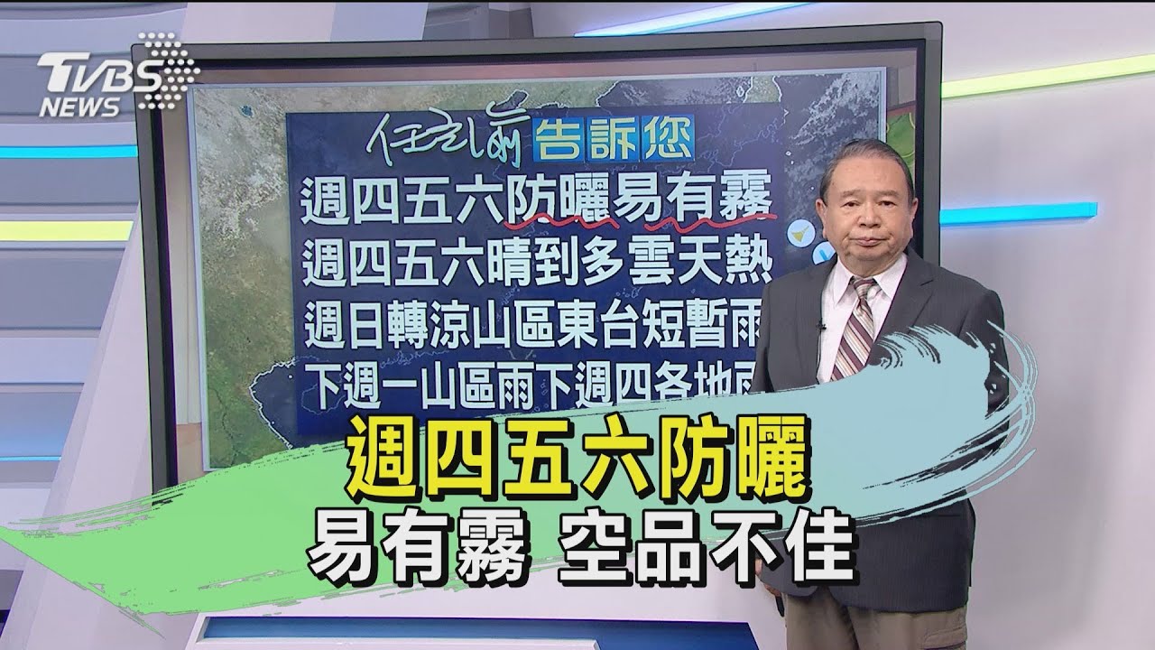 週四五六防曬！易有霧　空品不佳