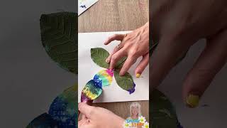 Rainbow Leaf Print Butterfly Craft 🦋 | Nature Craft for Kids Using Leaves & Twigs