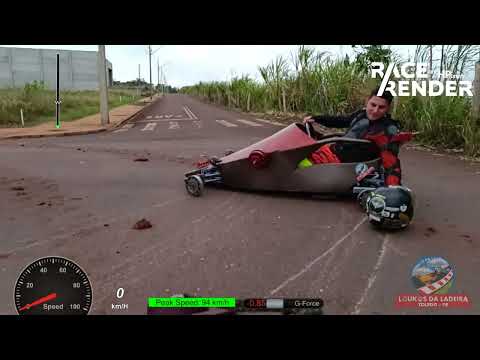 Corrida de Carrinho de Rolimã - Treino 09/09/2023 - 94 km/h de máxima!!!!!
