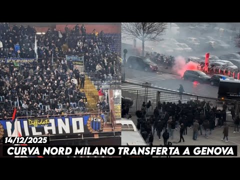 CURVA NORD MILANO TRANSFERTA A GENOVA || Genoa vs inter Milan 14/12/2025