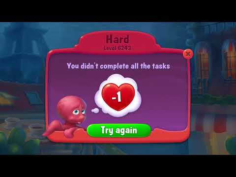 [FISHDOM Walkthrough] Level 6243 Hard (Qua màn - Fishdom)