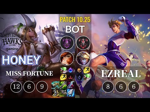 SHG Honey Miss Fortune vs Ezreal Bot - KR Patch 10.25