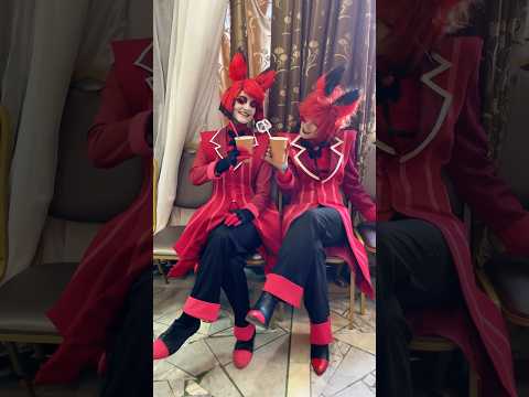 Alastor meets Alastor #hazbinhotel #alastorcosplay #alastor #cosplay #hazbinhotelcosplay #vivziepop