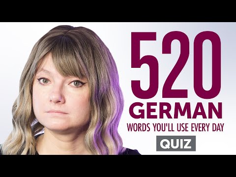 Quiz | 520 German Words You'll Use Every Day - Basic Vocabulary #92