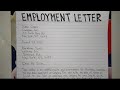 How To Write An Employment Letter Step by Step Guide | Writing Practices
