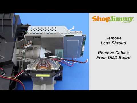 Mitsubishi DLP TV Repair - Removing DMD Chip from Light Engine - How to Fix Black & White Dots