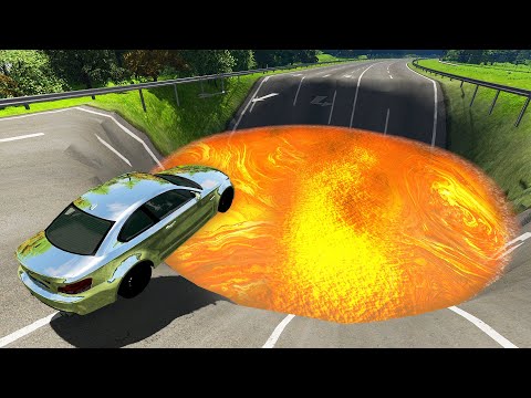 Cars VS Giant Lava Pit #3 – Beamng.drive