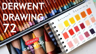 🎉🎉 NEW Derwent Drawing 72 Pencil Set | Large Swatches!! #derwentdrawing #swatches