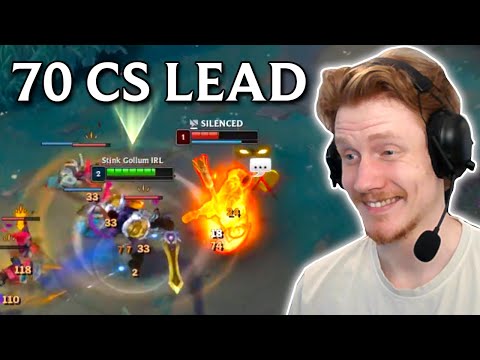 Garen getting 70 CS Lead in 16 min vs Darius?!