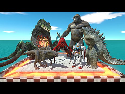 Kaiju Monsters 1vs1 Random Tournament on Lava - Animal Revolt Battle Simulator
