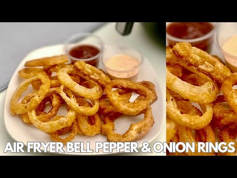 Here’s how to make the Crunchiest Air Fried Bell Pepper and Onion Rings at Home