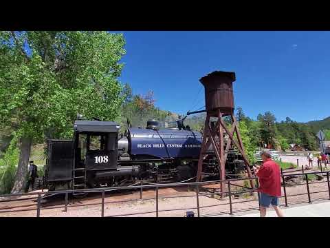 1880 Steam Train - Engine 108 Filling with Water at Keystone Station
