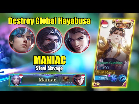 Luo Yi Maniac !! Double Stun War Position | Luo Yi Best Build Top 1 Global 2022 - Mobile Legends