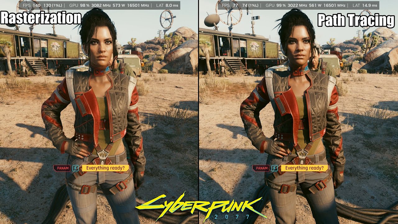 Cyberpunk 2077, Rasterization VS Path Tracing, DLSS 4K | RTX 5090