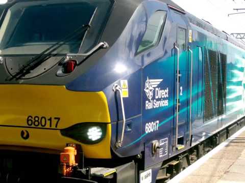 68017 and 68005 depart Carnforth  Saturday 17 th June 2017