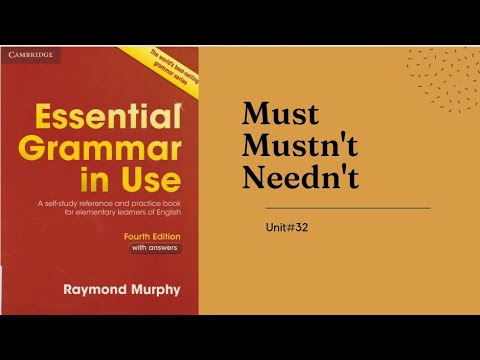 Unit#32 | Must, Mustn't, Needn't