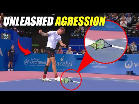 12 MOST INSANE Tennis Racket Smashes