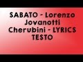 SABATO - Lorenzo Jovanotti Cherubini - LYRICS ...