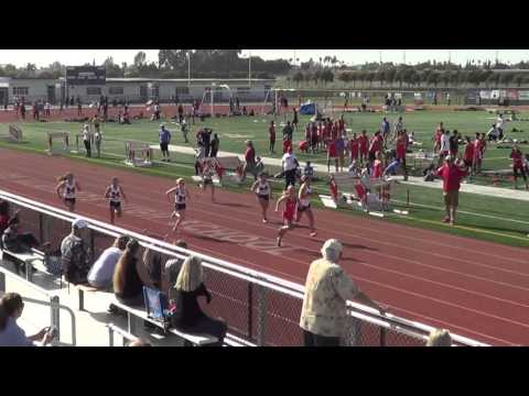 JVG 100m Heat 2 vs Marina - 4-14-16 - Los Alamitos Girls