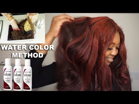 Dye your hair/wig in 5 min! Water Color Method FAST...