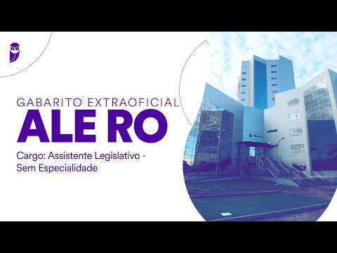 Gabarito Extraoficial ALE RO - Assistente Legislativo - Sem Especialidade
