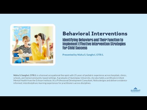Behavioral Interventions for Young Children (Video)