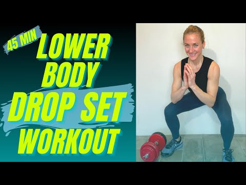 Lower Body Drop Set Workout | Dumbbells and Bodyweight
