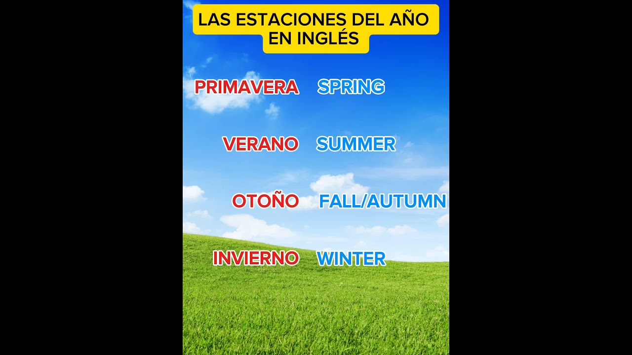 Las estaciones del año en inglés
