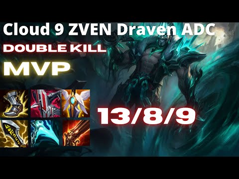 CLOUD 9 ZVEN DRAVEN vs CAITLYN / ADC / Challenger Ranked NA