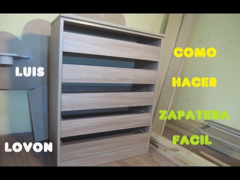 Cómo hacer zapatero de melamina, paso a paso