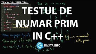 Testul de numar prim in  C++