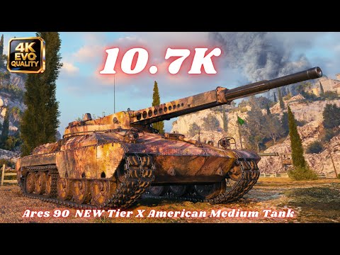 Ares 90 NEW Tier X American Medium Tank 10.7K Damage 7 Kills  World of Tanks