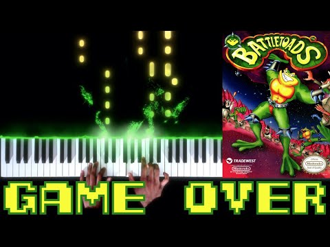 Battletoads (NES) - Game Over - Piano|Synthesia