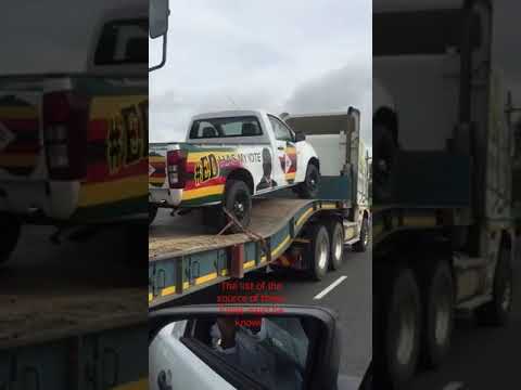 WATCH: ZANU PF campaign vehicles from South Africa WATCH: ZANU PF campaign vehicles from South Africa