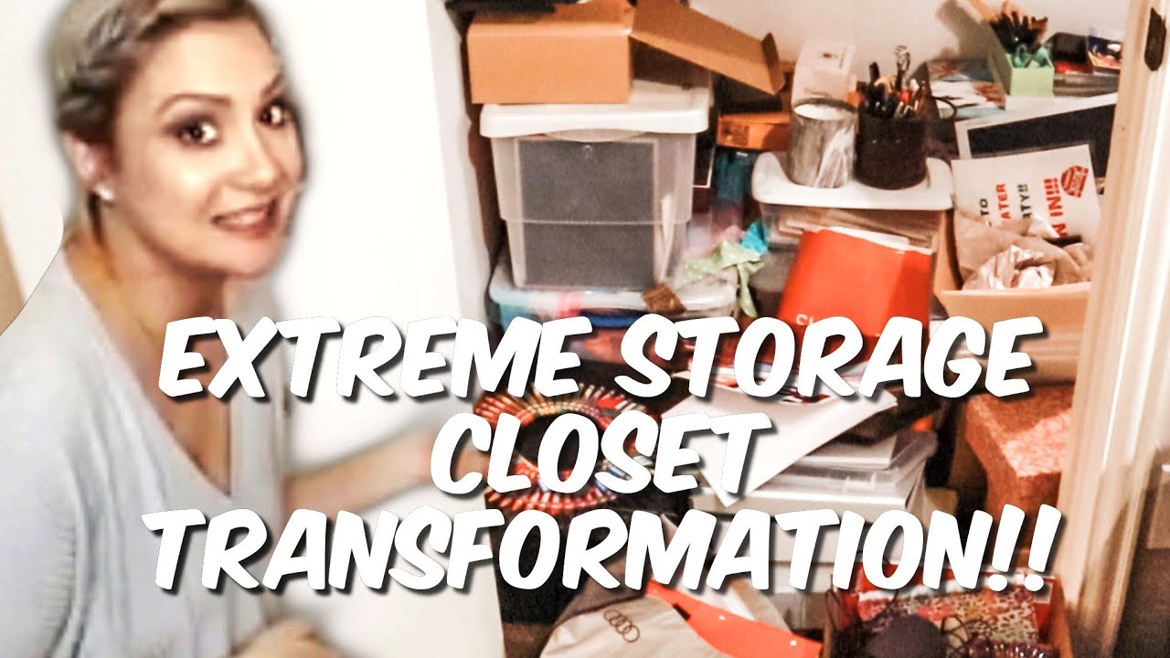 EXTREME Closet Declutter | Storage Closet Transformation!!!