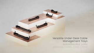Versatile Under-Desk Cable Management Trays | CC11-22 Series | LUMI