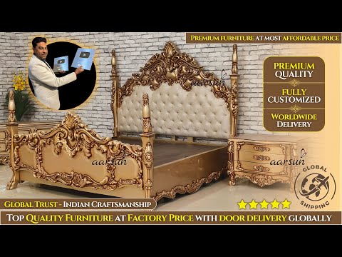 YT1103 Modern Bed | Four Poster Bed | Luxury Modern Bedroom Design Ideas 2025 | Premium Furniture Video