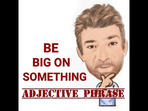 English Tutor Nick P Verb Phrase (467) Be Big on Something