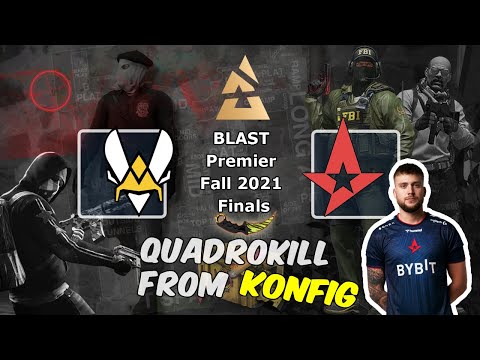 QuadroKill from K0nfig in a difficult situation, Vitality vs Astralis, BLAST Premier Fall Final 2021
