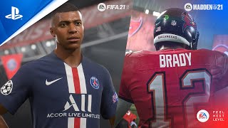 PlayStation Feel Next Level in FIFA 21 and Madden 21 anuncio